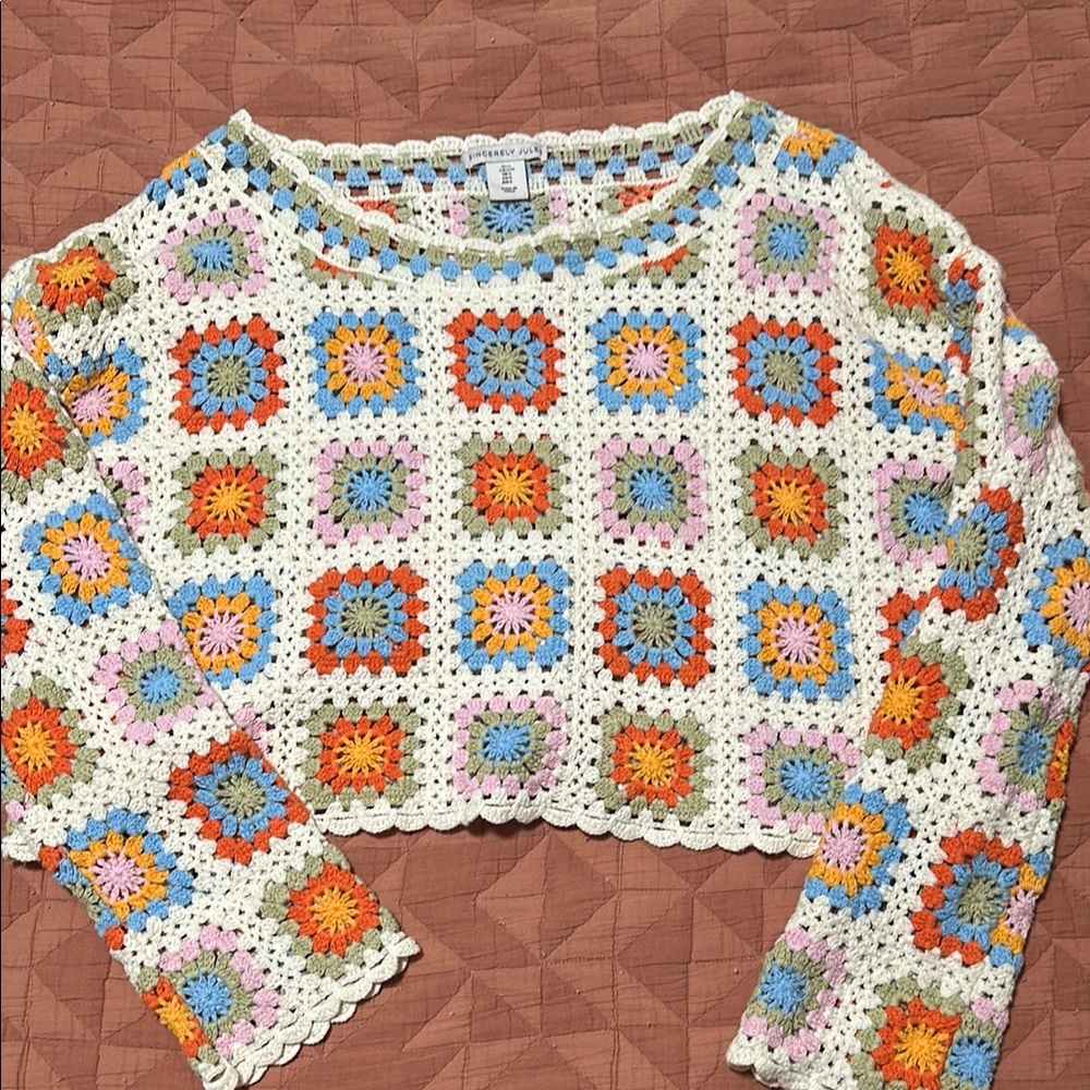 Colorful Crochet Women's Top